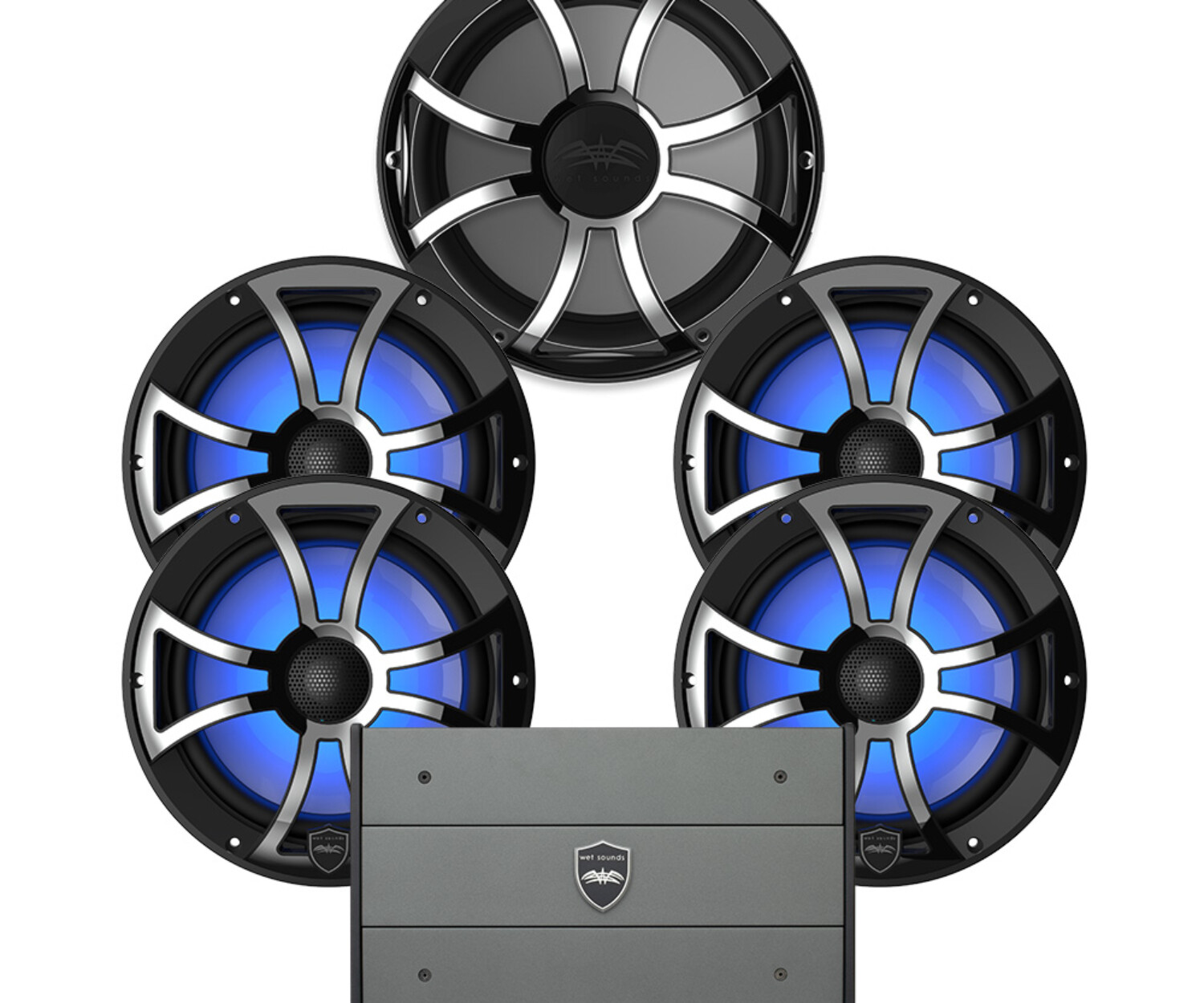 Wet Sounds REVO 8 XSB SS 41 4 Speaker 1 Subwoofer Stereo Package