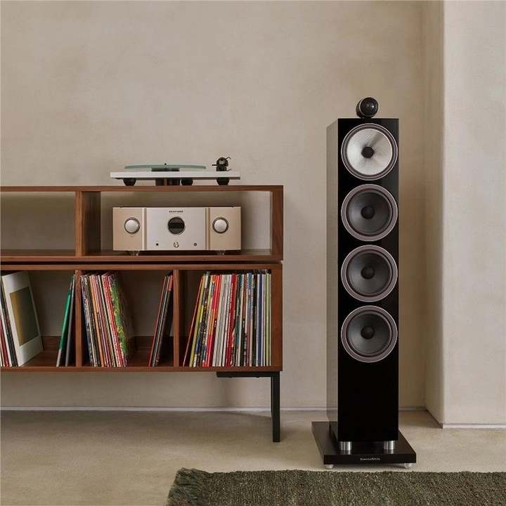 Bowers & Wilkins 702 S3 Tower/Kule Hoparlör Parlak Siyah Çift - Tekne Ses Sistemi