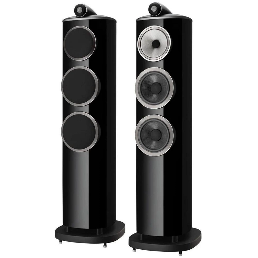 Bowers & Wilkins 804 D4 Tower/Kule Hoparlörler Parlak Siyah Çift - Tekne Ses Sistemi