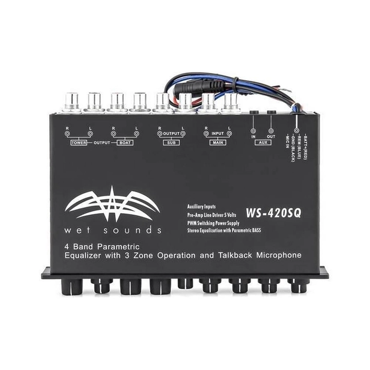 Wet Sounds WS 420 SQ 4 Band Mikrofonlu Marine Equalizer - Tekne Ses Sistemi