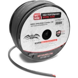 Wet Sounds SPKR/RGB COMBO-150 Frosted Hoparlör/RGB Kombinasyon Kablosu - 150 Ft Makara - Tekne Ses Sistemi