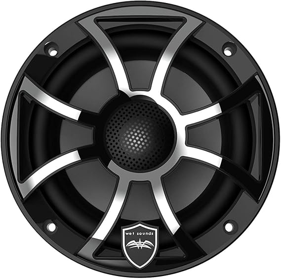 Wet Sounds REVO 6-SWB Siyah XS / Paslanmaz Kaplama Ön Izgaralı 6.5” Koaksiyel Hoparlörler (Çift) - Tekne Ses Sistemi