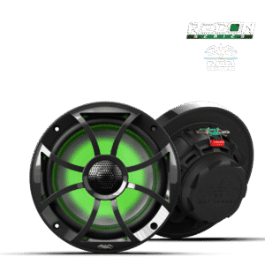 Wet Sounds RECON 6-BG RGB | RECON™ Serisi 6.5" Yüksek Çıkışlı Komponent Tarzı Koaksiyel Hoparlörler (XS-Black RGB Izgara) - Tekne Ses Sistemi
