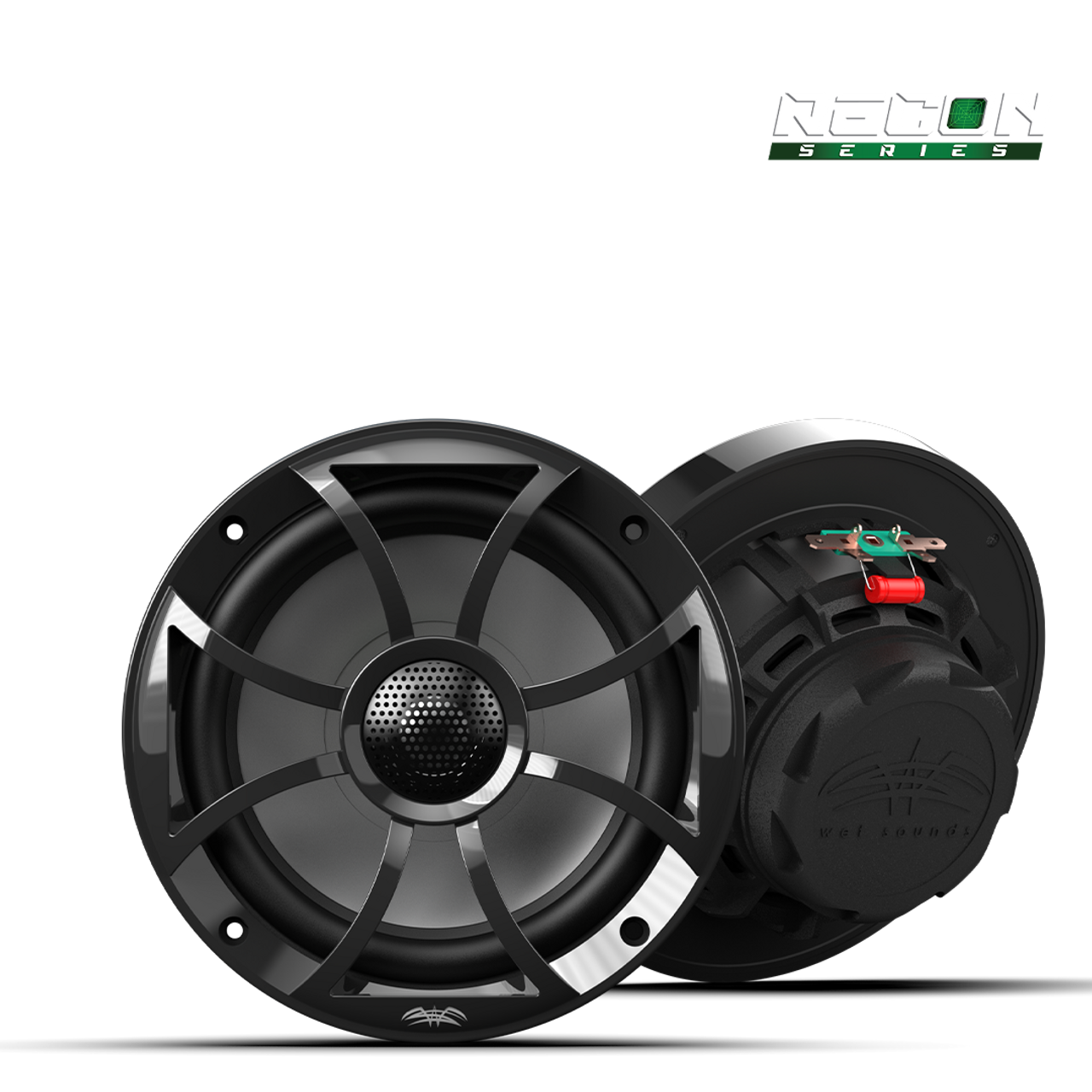 Wet Sounds RECON 6-BG | RECON™ Serisi 6.5" Yüksek Çıkışlı Komponent Tarzı Koaksiyel Hoparlörler (XS-Black Izgara) - Tekne Ses Sistemi