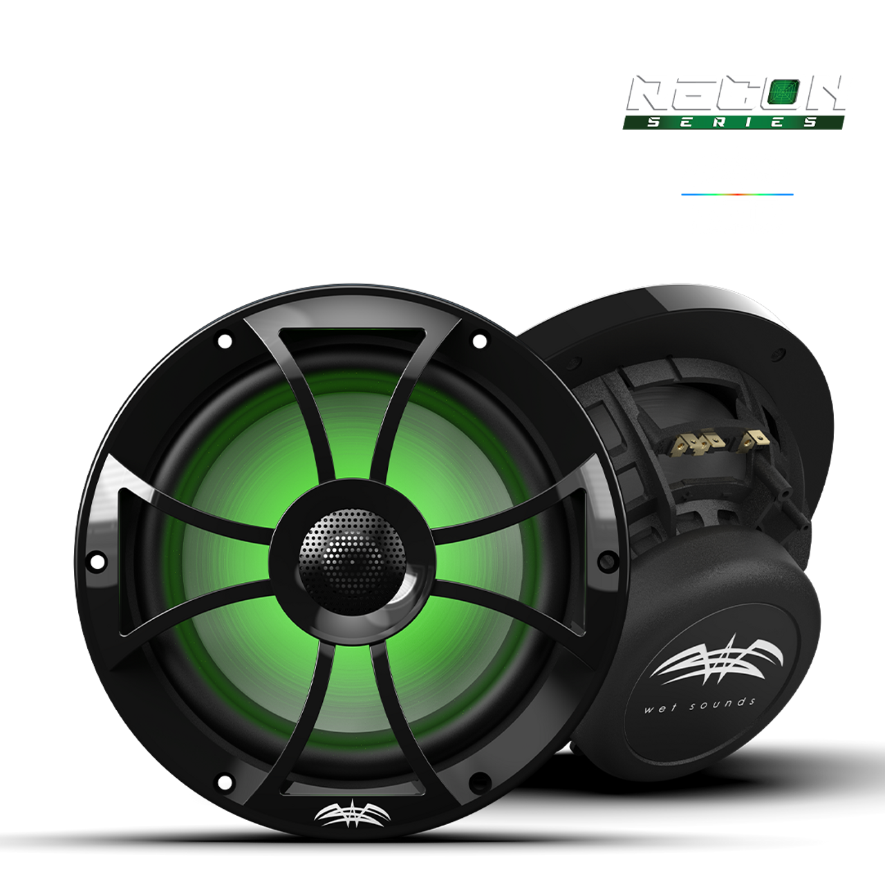 RECON 8-BG RGB | RECON™ Serisi 8” Yüksek Çıkışlı Komponent Tarzı Koaksiyel Hoparlör – XS-Siyah RGB Izgaralı - Tekne Ses Sistemi