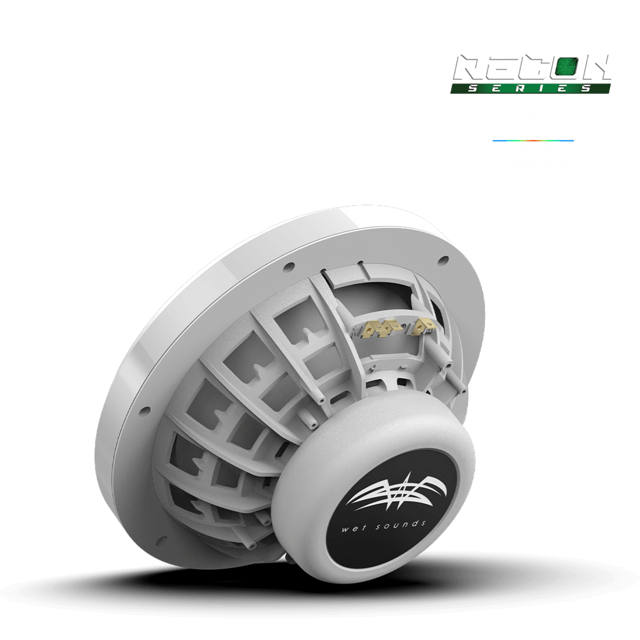 RECON 8 XW-W RGB – 8 inç Yüksek Çıkışlı Koaksiyel Hoparlör (Beyaz RGB Izgaralı) - Tekne Ses Sistemi