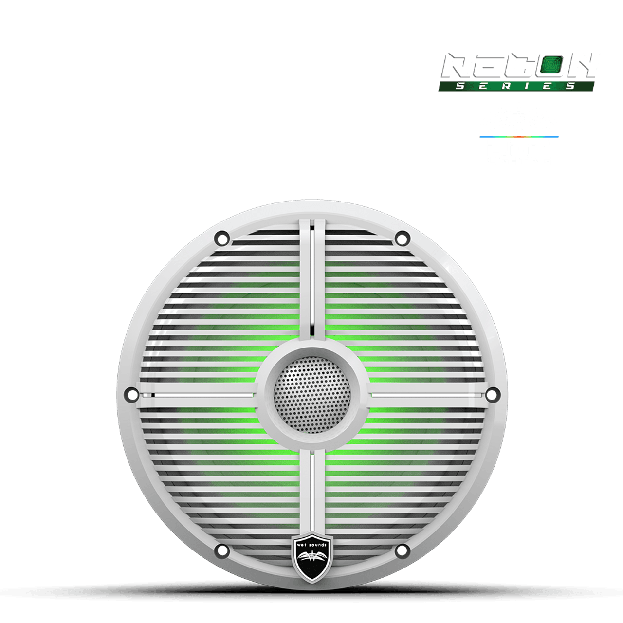 RECON 8 XW-W RGB – 8 inç Yüksek Çıkışlı Koaksiyel Hoparlör (Beyaz RGB Izgaralı) - Tekne Ses Sistemi
