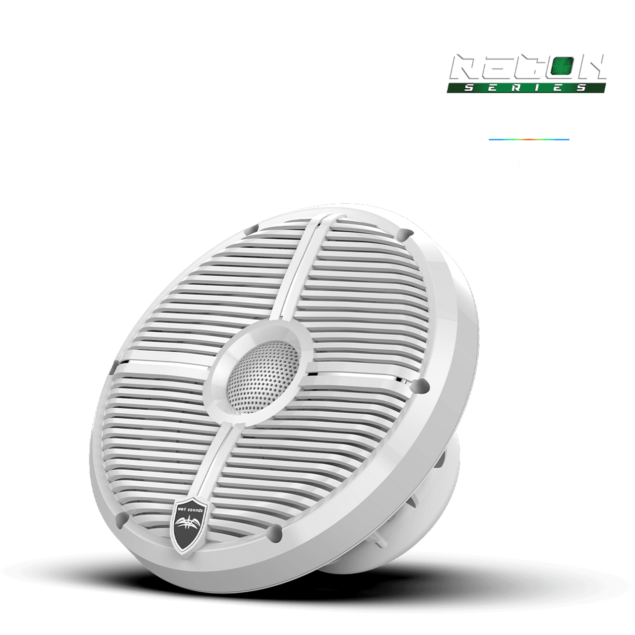 RECON 8 XW-W RGB – 8 inç Yüksek Çıkışlı Koaksiyel Hoparlör (Beyaz RGB Izgaralı) - Tekne Ses Sistemi