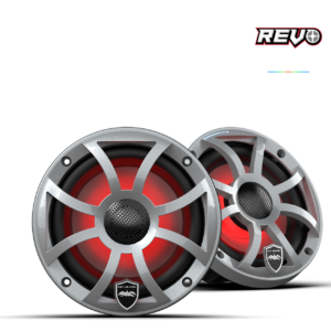 Wet Sounds REVO 6 XS-S V3 6.5" Yüksek Çıkışlı Koaksiyel Hoparlör – XS Gümüş RGB Izgaralı - Tekne Ses Sistemi