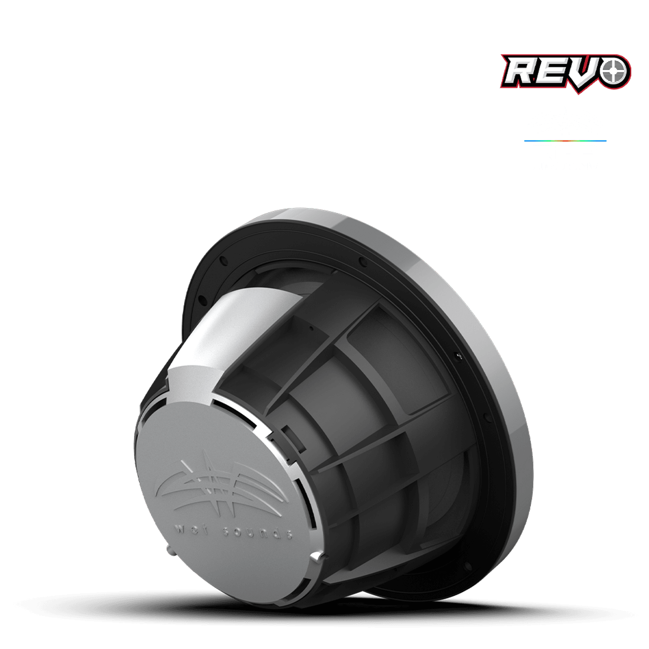 Wet Sounds REVO 8-XSG-SS XS / Gunmetal-Paslanmaz Kapaklı 8" Marine LED Koaksiyel Hoparlör (Çift) - Tekne Ses Sistemi