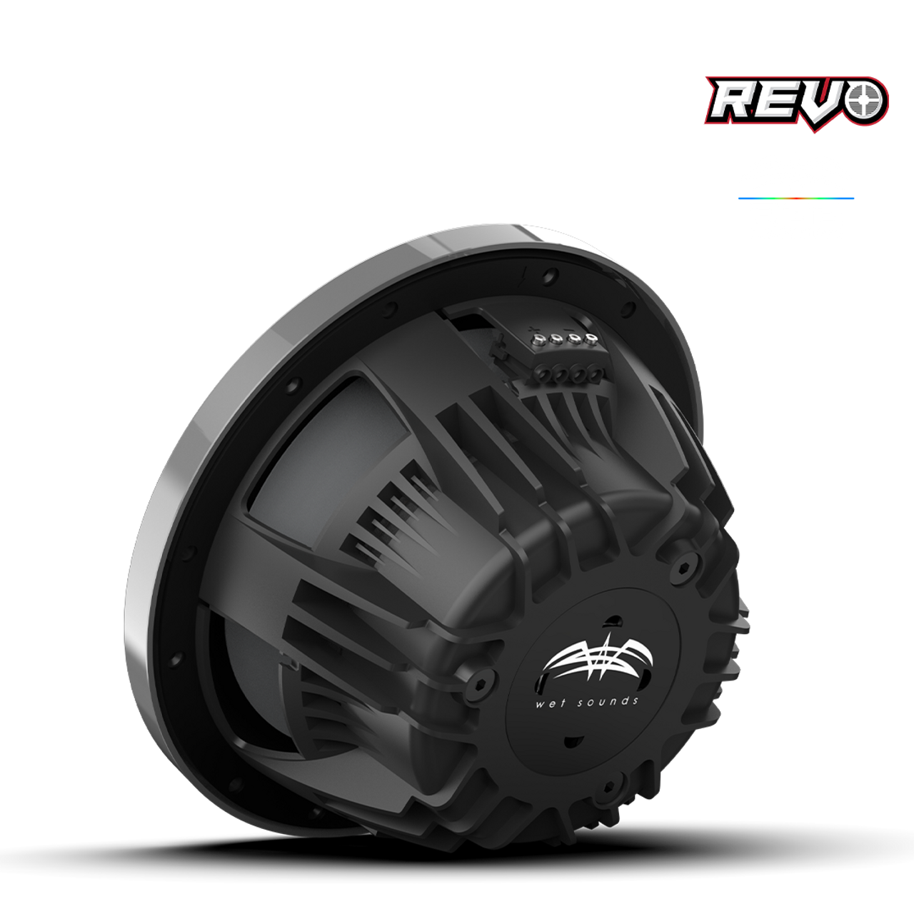 Wet Sounds REVO CX-10 XS-S S2 10” Yüksek Güçlü Komponent Tarzı Koaksiyel Hoparlör – XS Gümüş RGB Izgaralı - Tekne Ses Sistemi