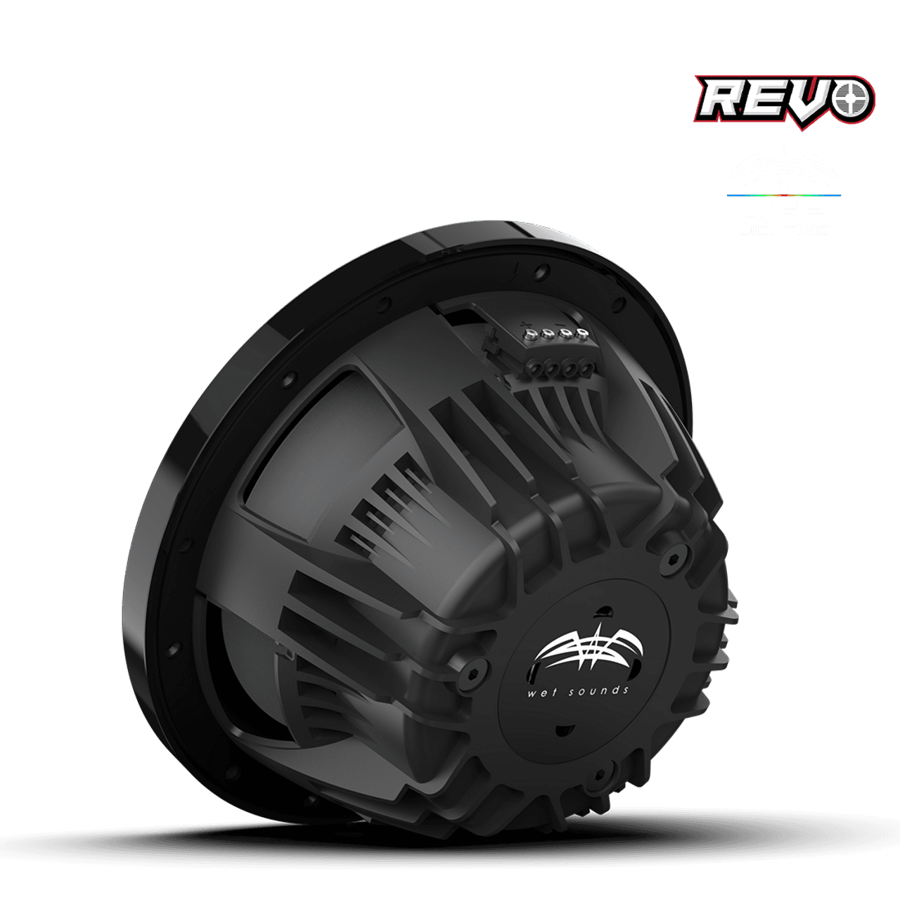 Wet Sounds REVO CX-10 XW-B S2 10” Yüksek Güçlü Komponent Tarzı Koaksiyel Hoparlör – XW Siyah RGB Izgaralı - Tekne Ses Sistemi