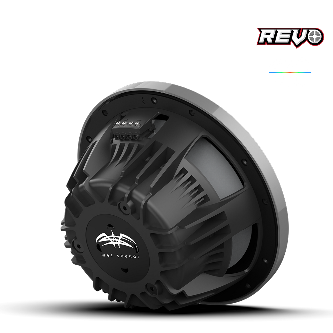 Wet Sounds REVO CX-10 XS-S S2 10” Yüksek Güçlü Komponent Tarzı Koaksiyel Hoparlör – XS Gümüş RGB Izgaralı - Tekne Ses Sistemi