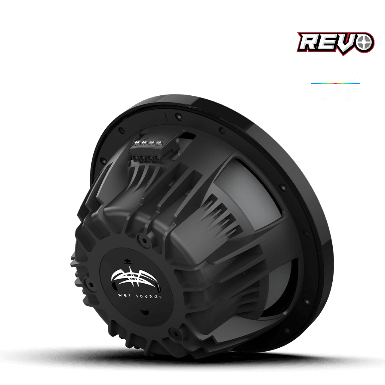 Wet Sounds REVO CX-10 XS-B-SS S2 10” Yüksek Güçlü Komponent Tarzı Koaksiyel Hoparlör – XS Siyah / Paslanmaz Çelik RGB Izgaralı - Tekne Ses Sistemi