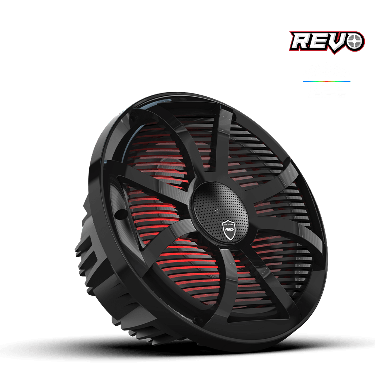 Wet Sounds REVO CX-10 XS-S S2 10” Yüksek Güçlü Komponent Tarzı Koaksiyel Hoparlör – XS Gümüş RGB Izgaralı - Tekne Ses Sistemi