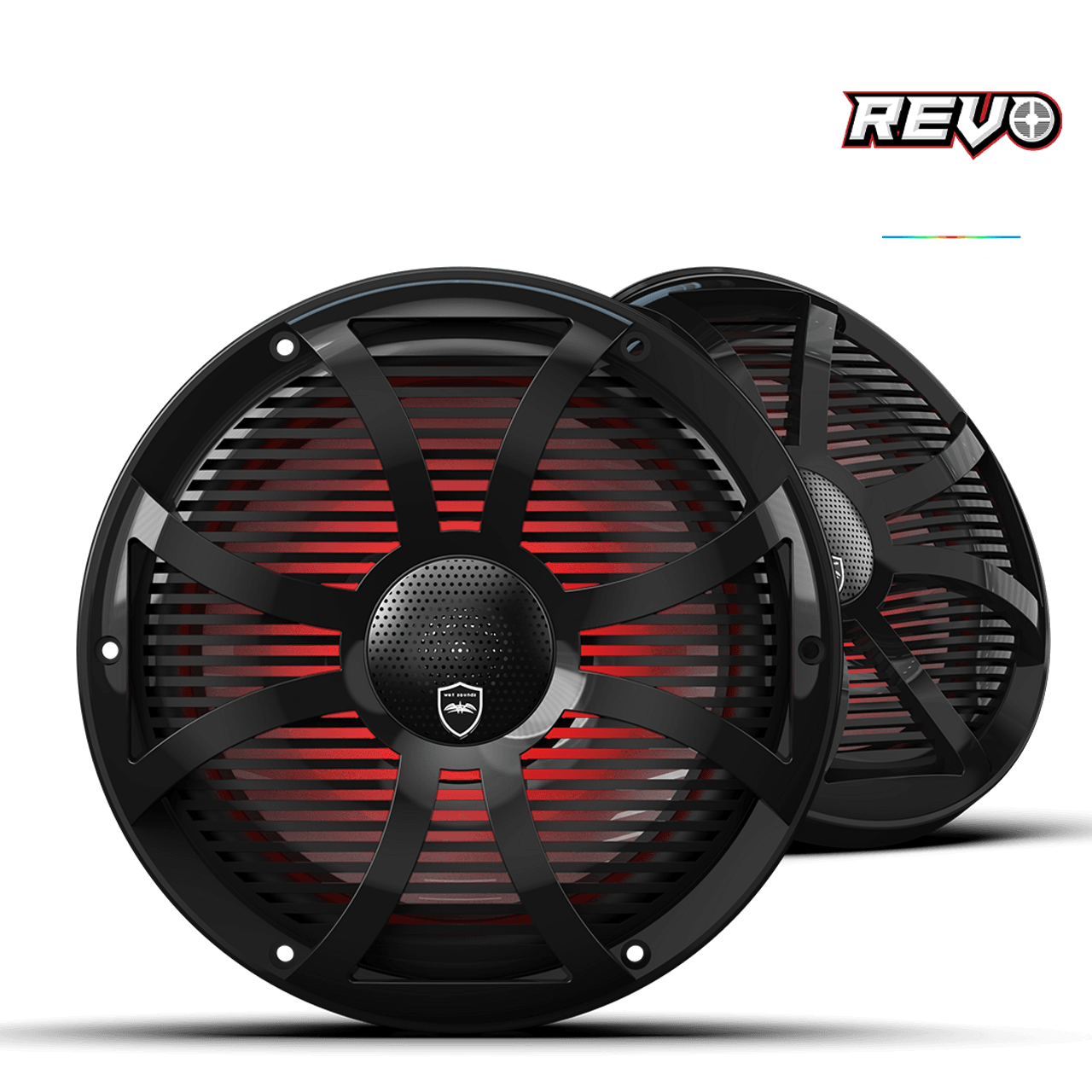 Wet Sounds REVO CX-10 XS-S S2 10” Yüksek Güçlü Komponent Tarzı Koaksiyel Hoparlör – XS Gümüş RGB Izgaralı - Tekne Ses Sistemi