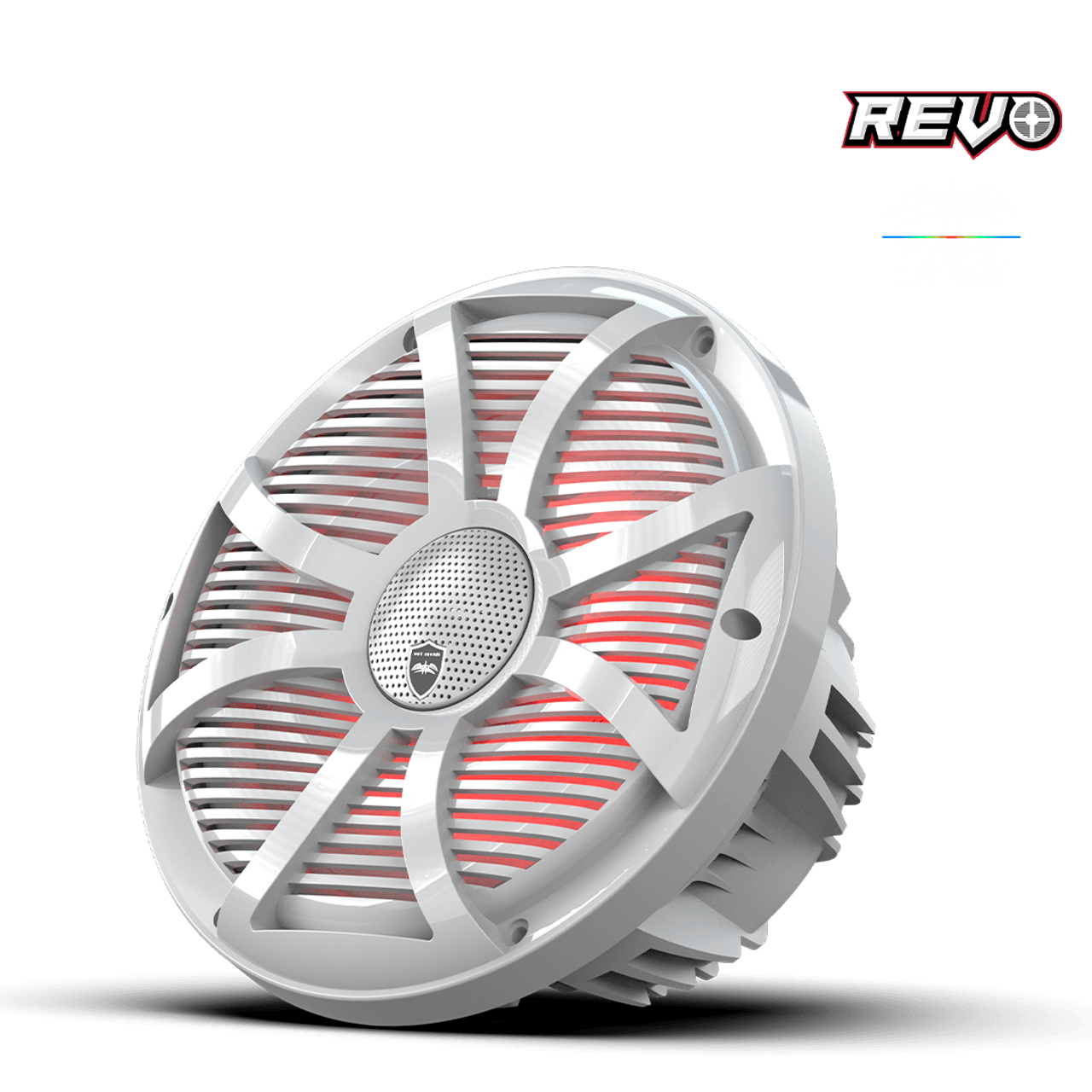 Wet Sounds REVO CX-10 SW-W S2 10” Yüksek Güçlü Komponent Tarzı Koaksiyel Hoparlör – SW Beyaz RGB Izgaralı - Tekne Ses Sistemi