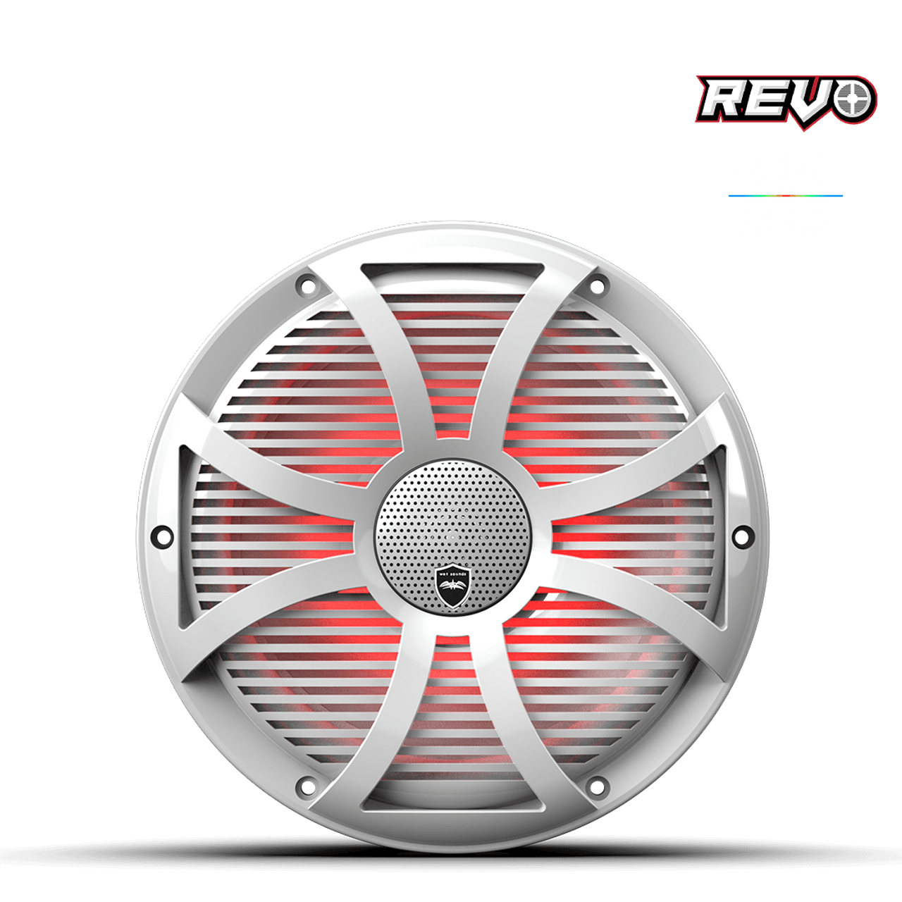 Wet Sounds REVO CX-10 SW-W S2 10” Yüksek Güçlü Komponent Tarzı Koaksiyel Hoparlör – SW Beyaz RGB Izgaralı - Tekne Ses Sistemi