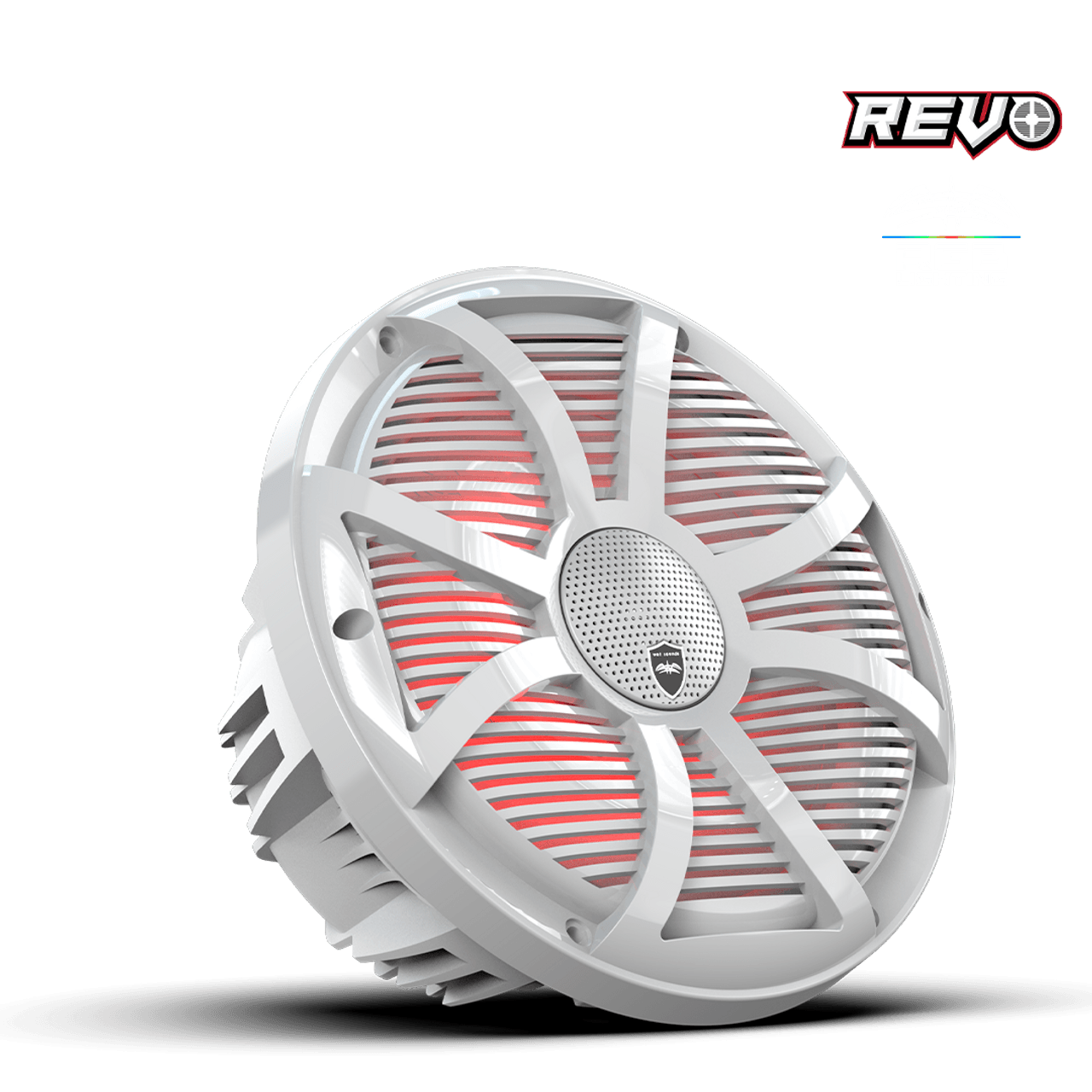 Wet Sounds REVO CX-10 SW-W S2 10” Yüksek Güçlü Komponent Tarzı Koaksiyel Hoparlör – SW Beyaz RGB Izgaralı - Tekne Ses Sistemi