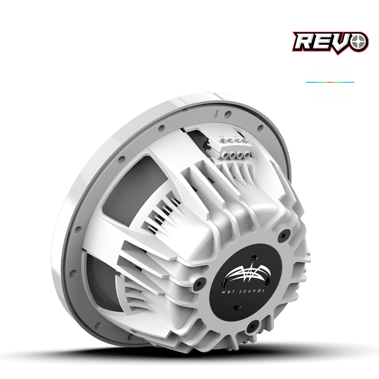 Wet Sounds REVO CX-10 XW-W S2 10” Yüksek Güçlü Komponent Tarzı Koaksiyel Hoparlör – XW Beyaz RGB Izgaralı - Tekne Ses Sistemi