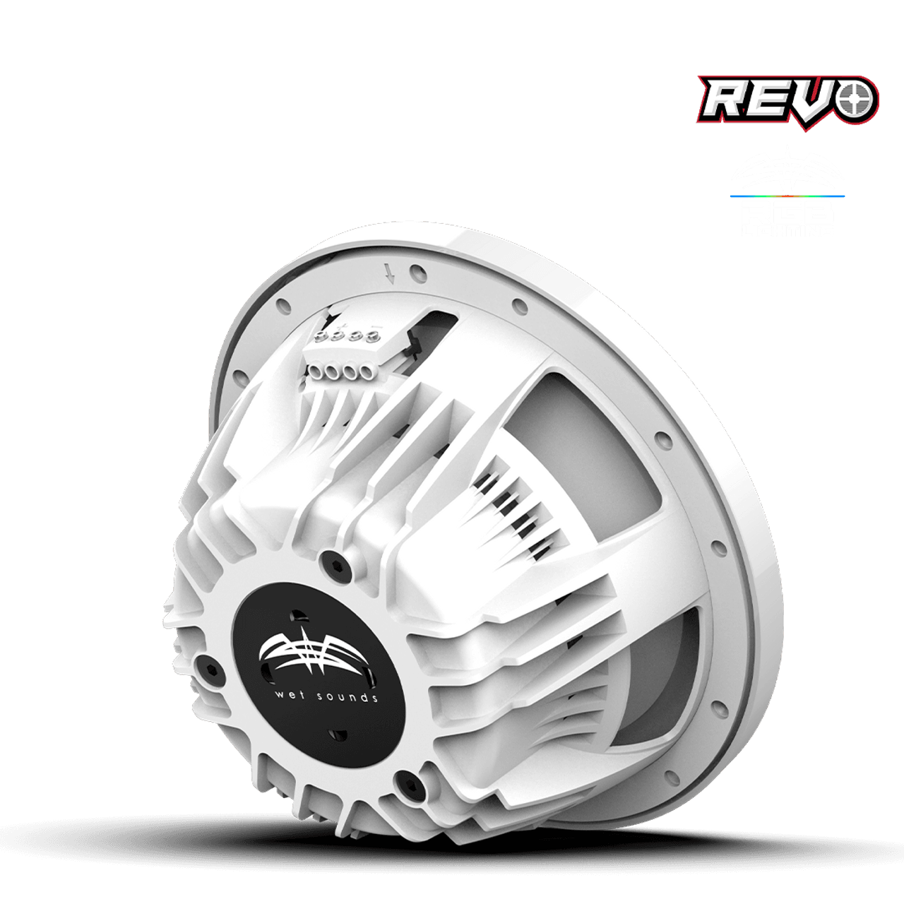Wet Sounds REVO CX-10 XW-W S2 10” Yüksek Güçlü Komponent Tarzı Koaksiyel Hoparlör – XW Beyaz RGB Izgaralı - Tekne Ses Sistemi