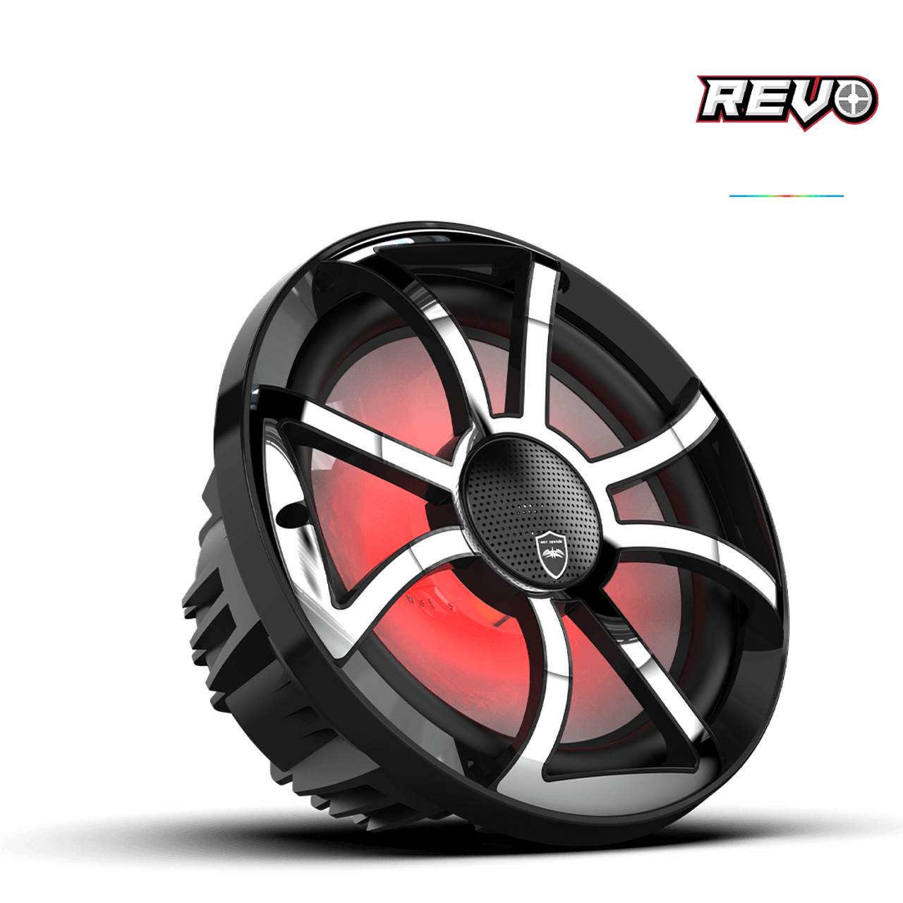 Wet Sounds REVO CX-10 XS-B-SS S2 10” Yüksek Güçlü Komponent Tarzı Koaksiyel Hoparlör – XS Siyah / Paslanmaz Çelik RGB Izgaralı - Tekne Ses Sistemi