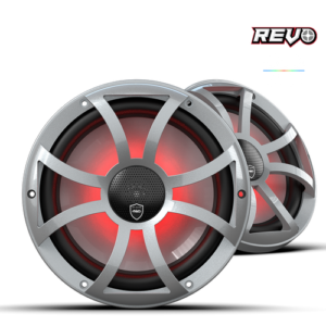 Wet Sounds REVO CX-10 XS-S S2 10” Yüksek Güçlü Komponent Tarzı Koaksiyel Hoparlör – XS Gümüş RGB Izgaralı - Tekne Ses Sistemi