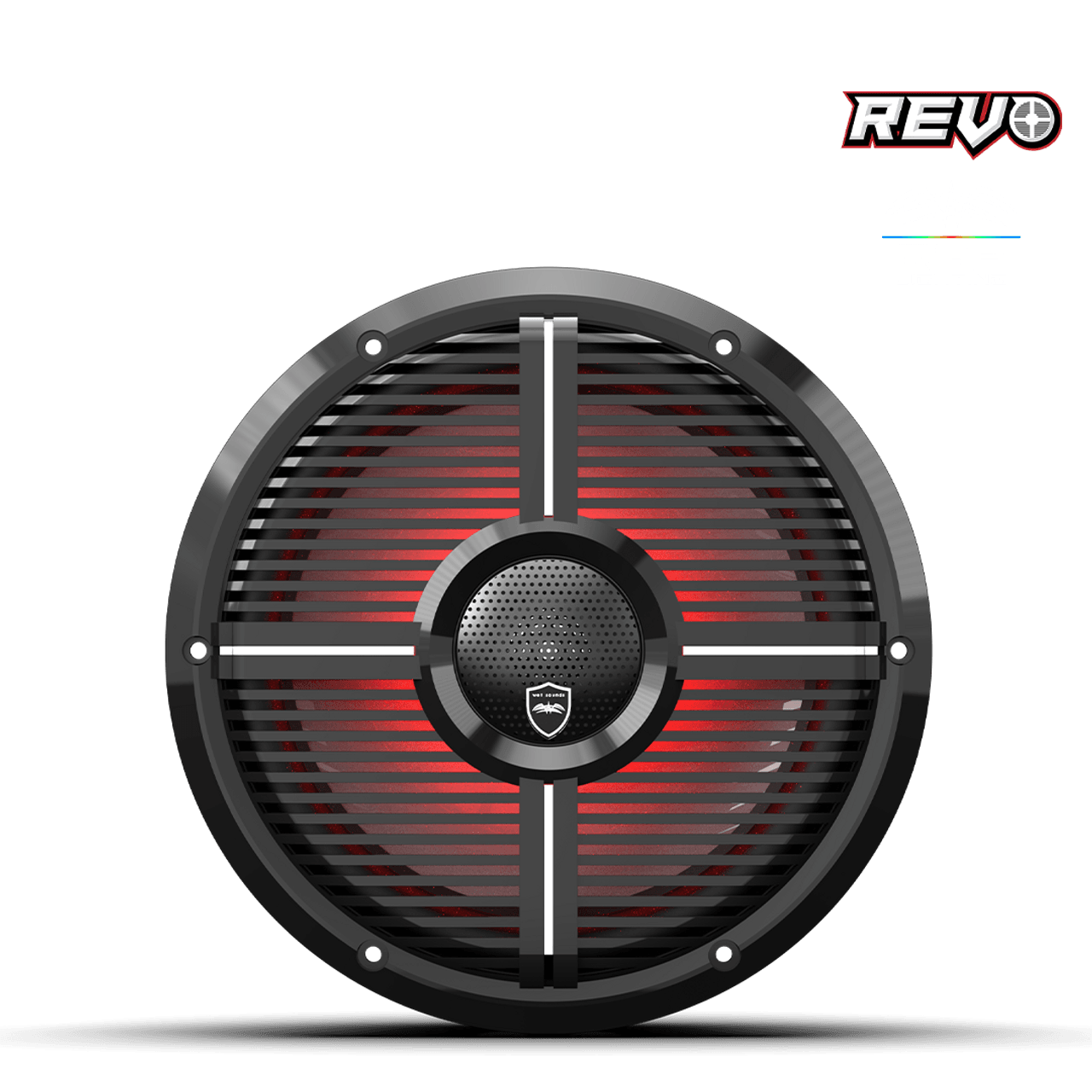 Wet Sounds REVO CX-10 XW-B S2 10” Yüksek Güçlü Komponent Tarzı Koaksiyel Hoparlör – XW Siyah RGB Izgaralı - Tekne Ses Sistemi