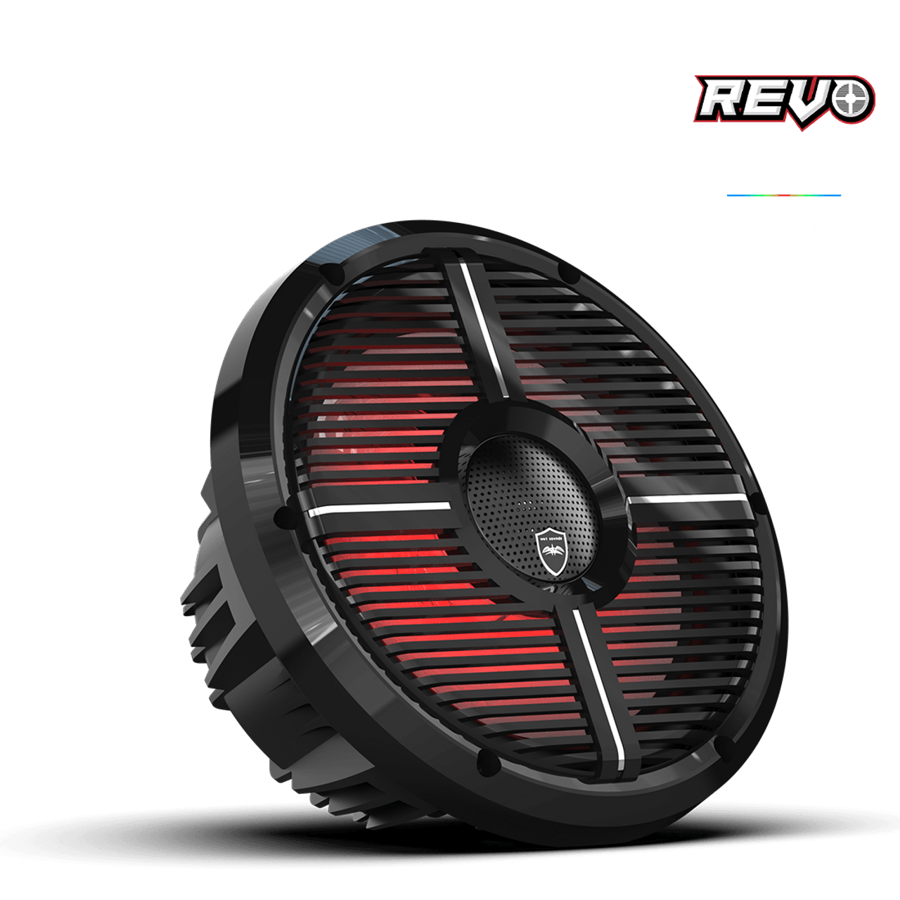 Wet Sounds REVO CX-10 XW-B S2 10” Yüksek Güçlü Komponent Tarzı Koaksiyel Hoparlör – XW Siyah RGB Izgaralı - Tekne Ses Sistemi
