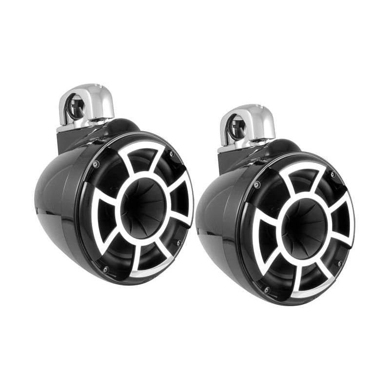 Wet Sounds REV 8 B-FC SS V2 | Revolution Serisi 8" Siyah Kule Hoparlör | 400W Peak | 4 Ohm | Paslanmaz Çelik Sabit Kelepçeli - Tekne Ses Sistemi