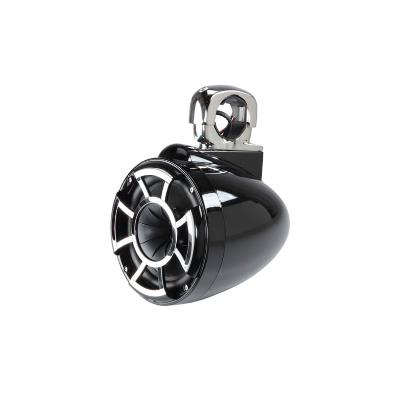Wet Sounds REV 8 B-FC SS V2 | Revolution Serisi 8" Siyah Kule Hoparlör | 400W Peak | 4 Ohm | Paslanmaz Çelik Sabit Kelepçeli - Tekne Ses Sistemi