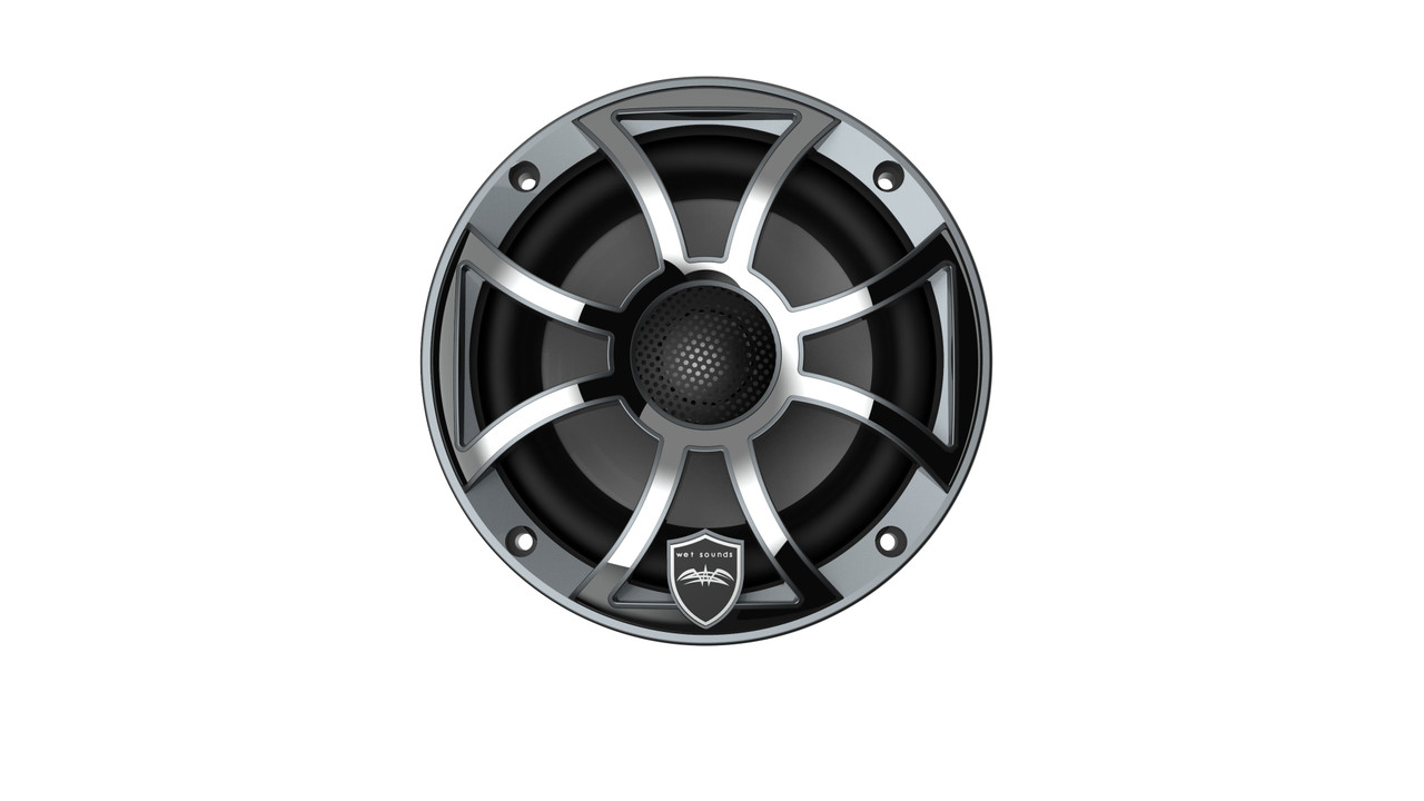 Wet Sounds REVO 6-XSG-SS 6.5” Marine LED Koaksiyel Hoparlör – GunMetal / Paslanmaz Izgara (Çift) - Tekne Ses Sistemi