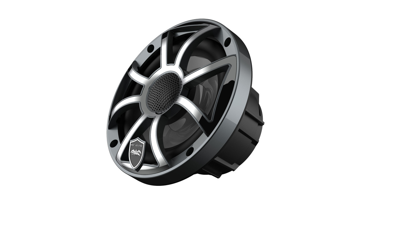 Wet Sounds REVO 6-XSG-SS 6.5” Marine LED Koaksiyel Hoparlör – GunMetal / Paslanmaz Izgara (Çift) - Tekne Ses Sistemi