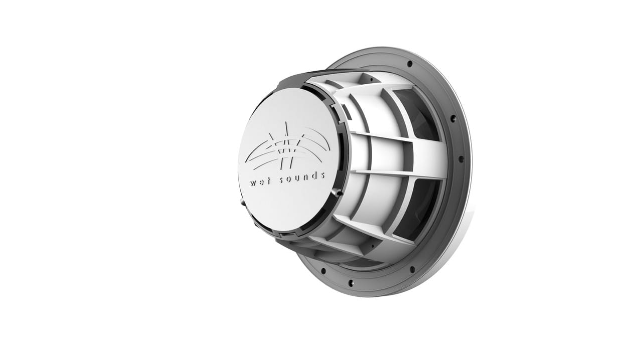 Wet Sounds REVO 8-XSW-SS Beyaz XS / Paslanmaz Kapaklı 8" Marine LED Koaksiyel Hoparlör (Çift) - Tekne Ses Sistemi