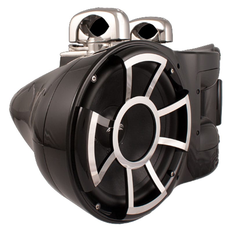 REV 410 B-SC V2 | Wet Sounds Revolution Serisi Çift 10" 800W Siyah Marin Kule Hoparlör (Swivel Kelepçeli) - Tekne Ses Sistemi