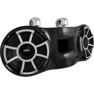 REV 410 B-SC V2 | Wet Sounds Revolution Serisi Çift 10" 800W Siyah Marin Kule Hoparlör (Swivel Kelepçeli) - Tekne Ses Sistemi
