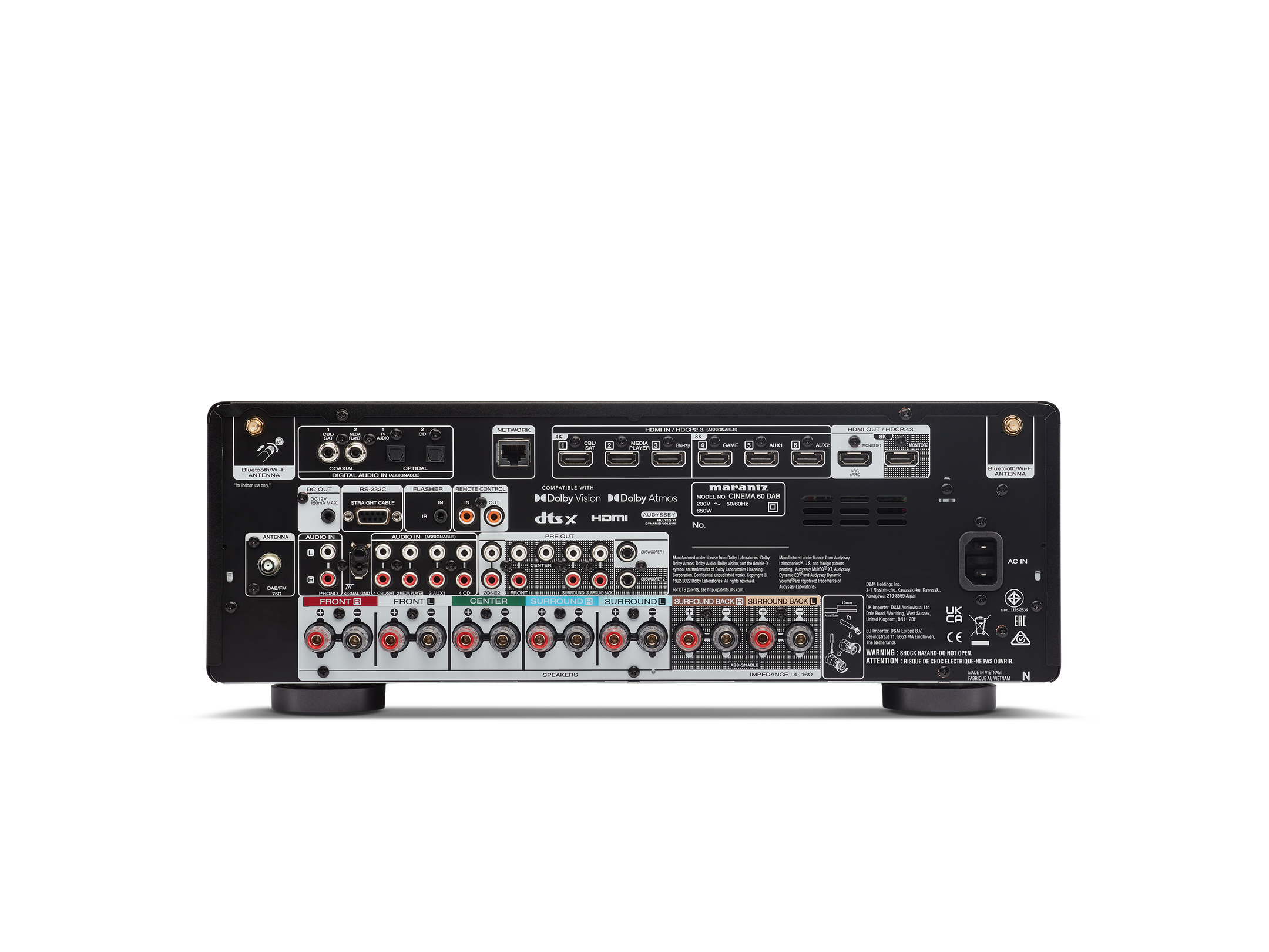 Marantz CINEMA 60 (DAB) – Premium 7.2 Kanal AV Receiver (DAB+ Tuner Dahil) - Tekne Ses Sistemi