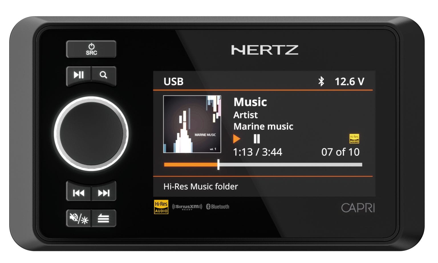 HERTZ CAPRI HD1 – Display (Dijital Gösterge/Mediaplayer Ekranı) - Tekne Ses Sistemi