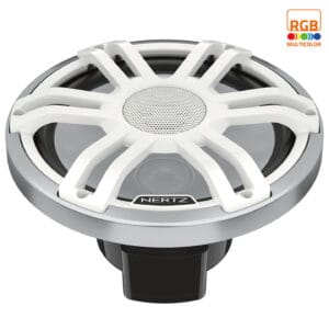 Hertz Marine HMX 8 S-LD-SW – Sport LED Marine Coaxial Hoparlör (Beyaz) - Tekne Ses Sistemi