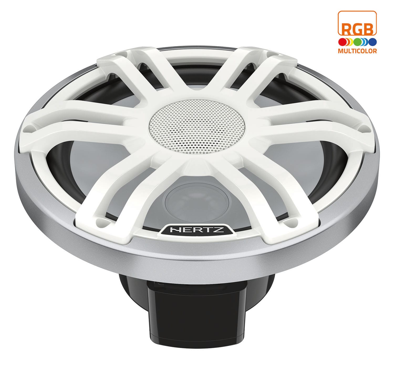 Hertz Marine HMX 8 S-LD-SW – Sport LED Marine Coaxial Hoparlör (Beyaz) - Tekne Ses Sistemi